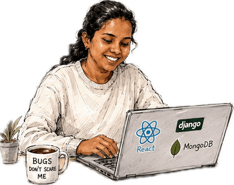 Nishara Ramasinghe at laptop — let's connect